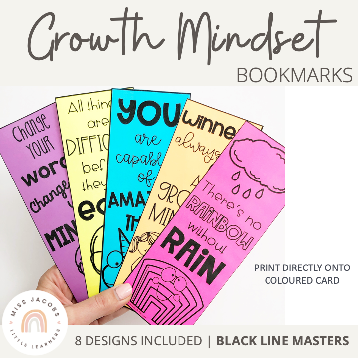 Free Growth Mindset Bookmarks downloadable resource