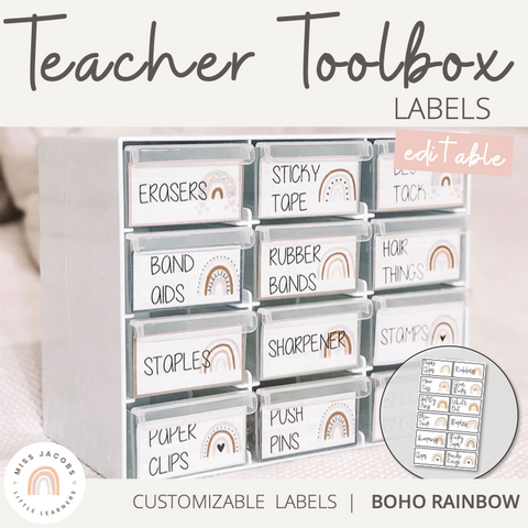 Miss Jacobs Little Learners Top Classroom Decor Trends Boho Rainbow Teacher Toolbox labels