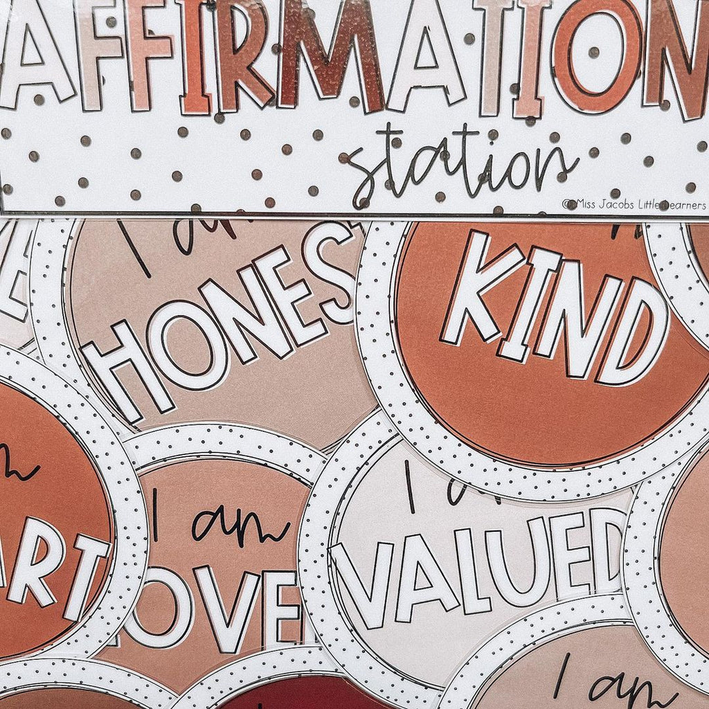 Miss Jacobs Little Learners Spotty Neutral Affirmation Station
