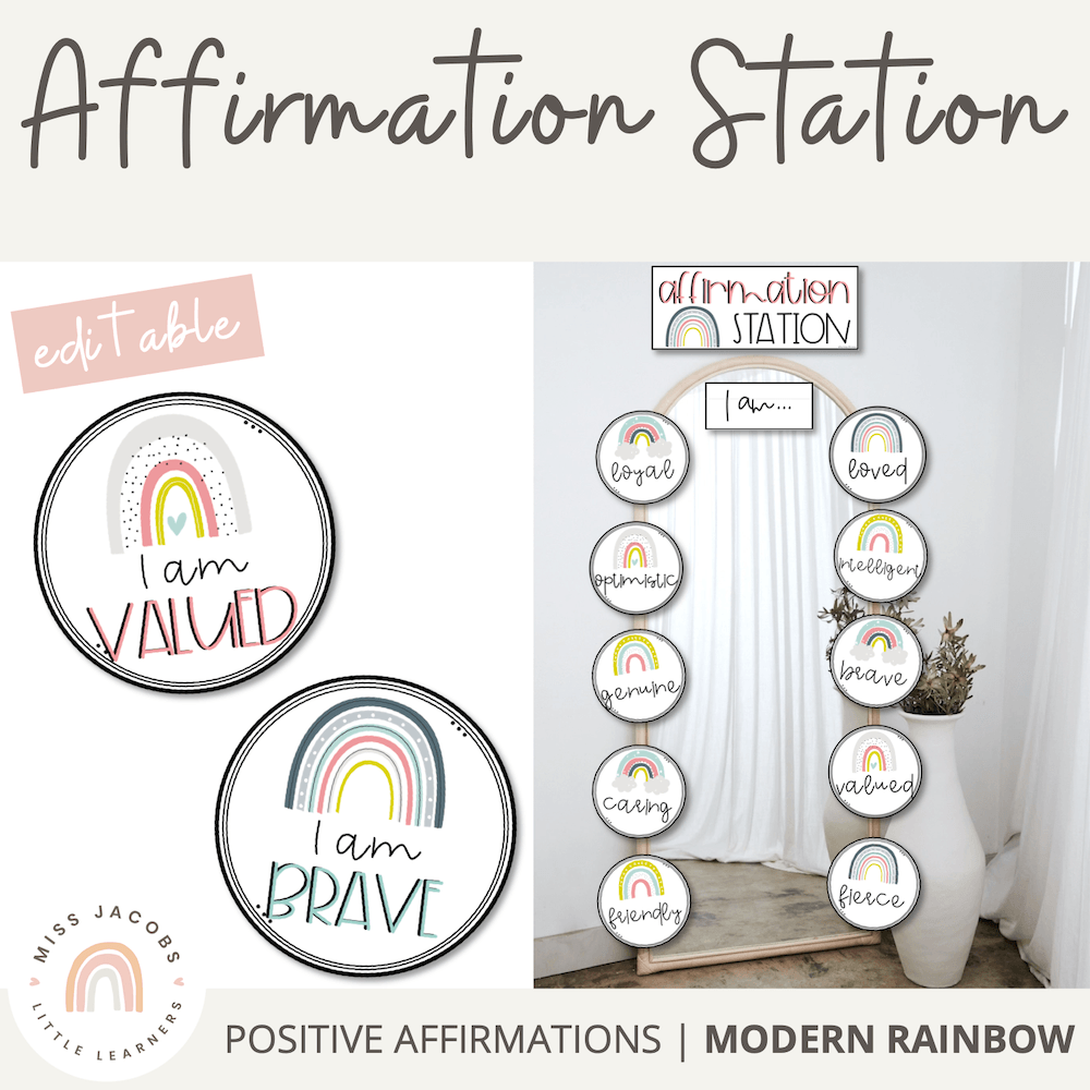 Positive Affirmation Station Printable Free