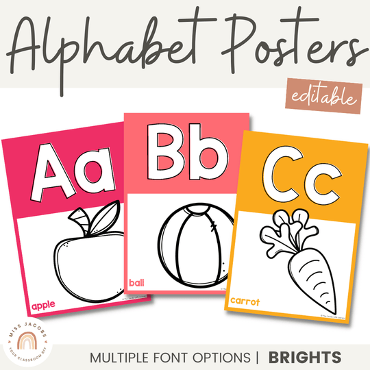 Alphabet Posters - Botanical - Miss Jacobs Little Learners