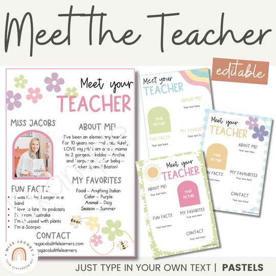 all about me template teacher