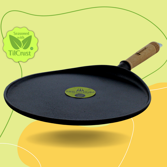 Trilonium Pre-Seasoned Cast Iron Dosa Tawa WHT10 , Diameter 10 inches –  TRILONIUM