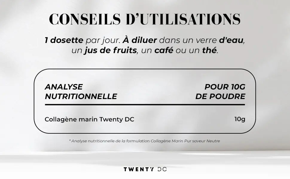 Conseil d'utilisation collagène marin