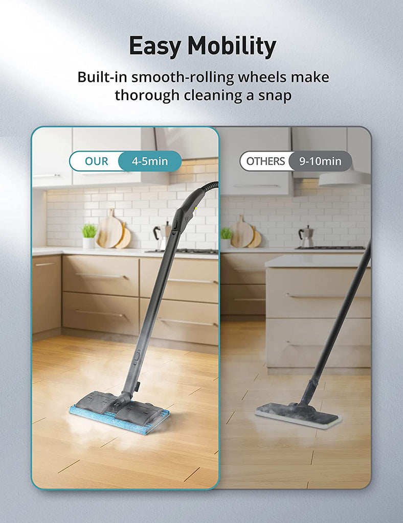 Effortlessly Clean Hard Floors with Aspiron's Canister Steam Cleaner