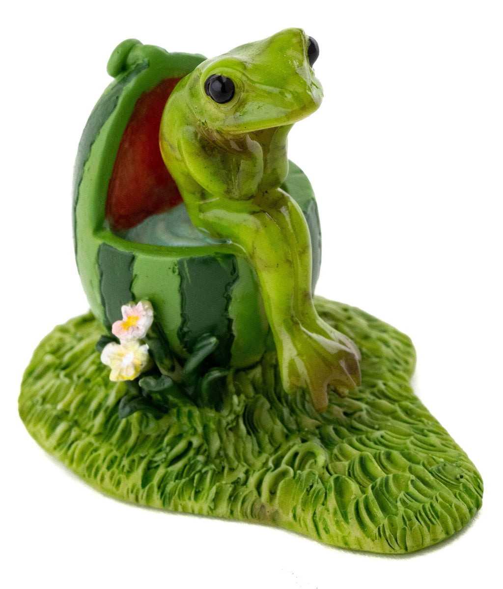 Little Reading Frog, Mini Frog, Miniature Frog, Sitting Frog, Fairy Ga