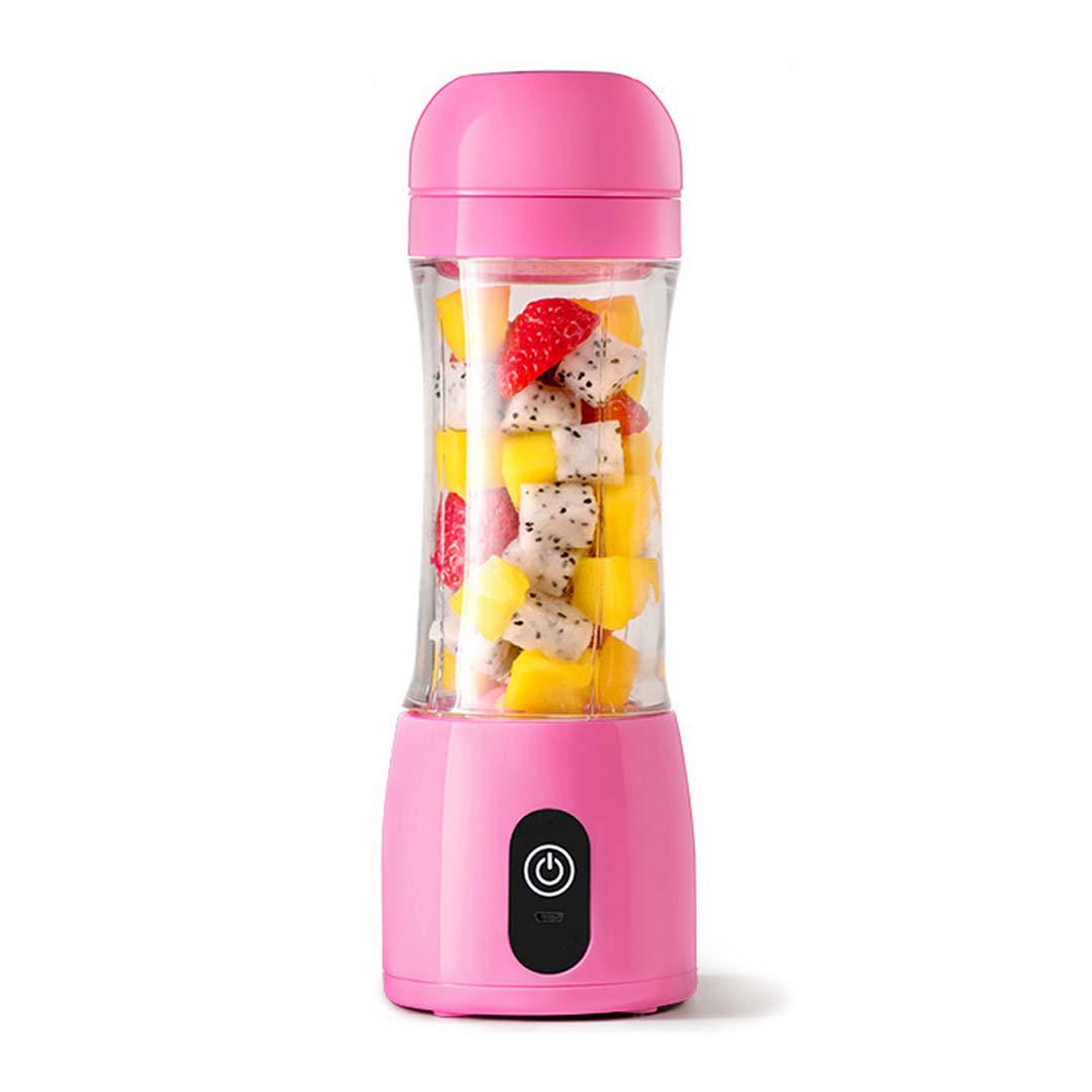 SOGA 380ml Portable Mini USB Rechargeable Handheld Fruit Mixer Juicer Pink Soga