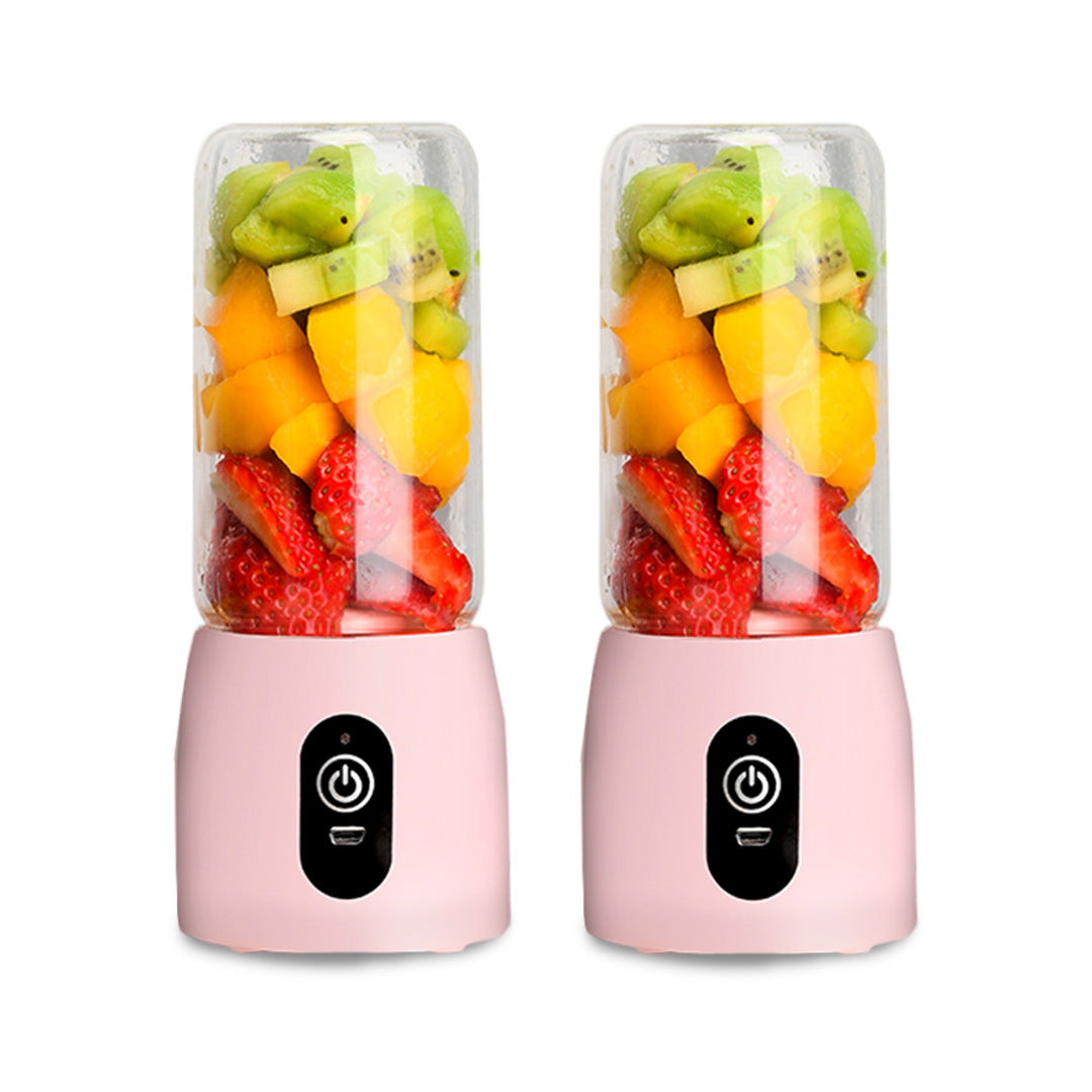 SOGA 2X Portable Mini USB Rechargeable Handheld Juice Extractor Fruit Mixer Juicer Pink Soga