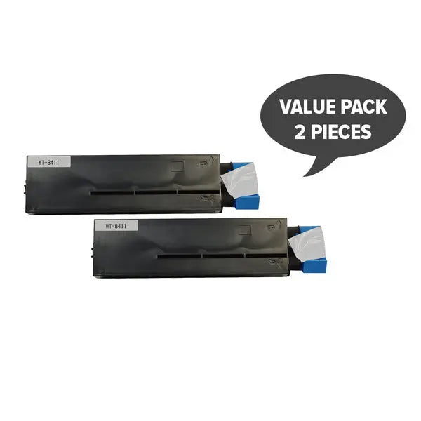 2 x 44574703 B411 Premium Generic Black Toner OKI