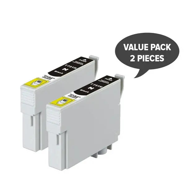 2 x 73N / T0731 Pigment Black Compatible Inkjet Cartridge EPSON