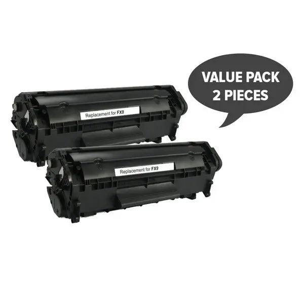 2 x FX-9 Black Premium Generic Toner CANON