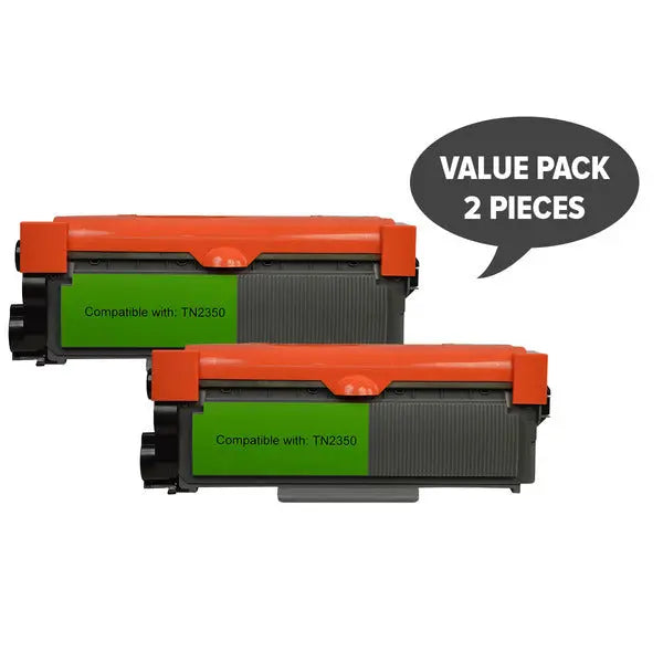 2 x TN-2350 Premium Generic Toner Cartridge BROTHER