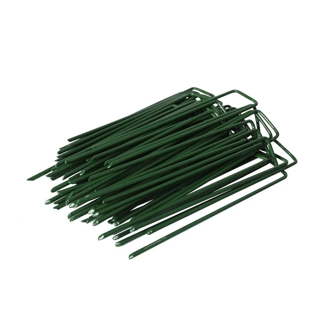 200PCS Synthetic Artificial Grass Turf Pins U Fastening Lawn Tent Pegs Weed Mat Deals499