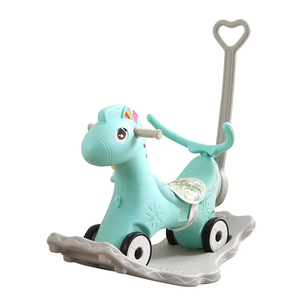 BoPeep Kids 4-in-1 Rocking Horse Toddler Baby Horses Ride On Toy Rocker Green Deals499