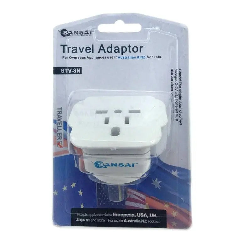 GENERIC Travel Adaptor for 240V equipment from Britain, USA, Europe, Japan, China, HongKong, Singapore, Korea & Italy, to use in Australia. GENERIC