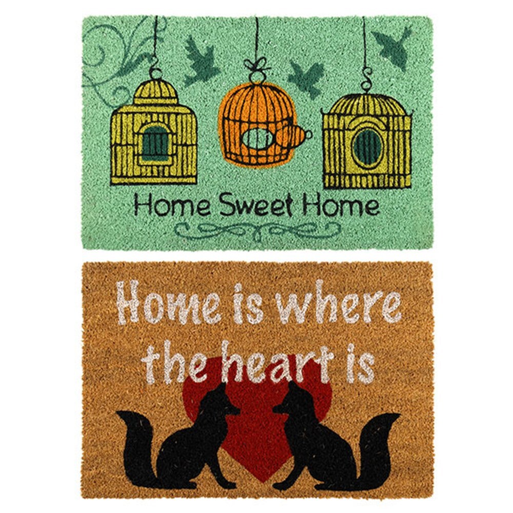 2 x Doormat for Front Door Entryway Cursive Natural Coconut Coir Floor mat Outdoor 40x60cm Deals499