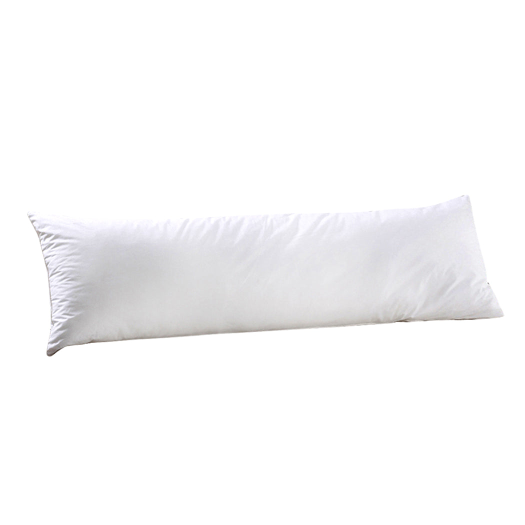 DreamZ Body Full Long Pillow Luxury Slip Cotton Maternity Pregnancy 137cm White Deals499