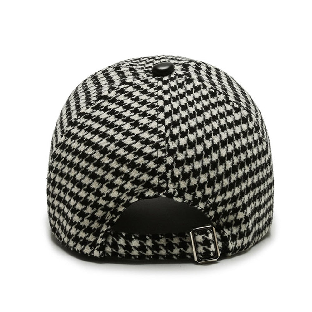 Houndstooth baseball cap with 