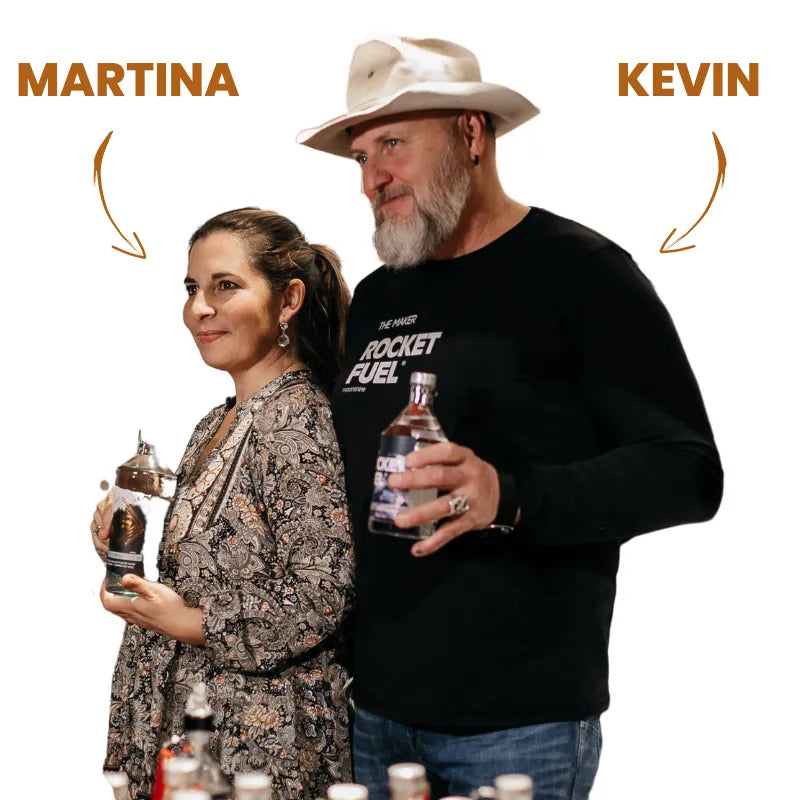 Martina und Kevin Smith - Gründer der Badger Mountain Moonshine Company
