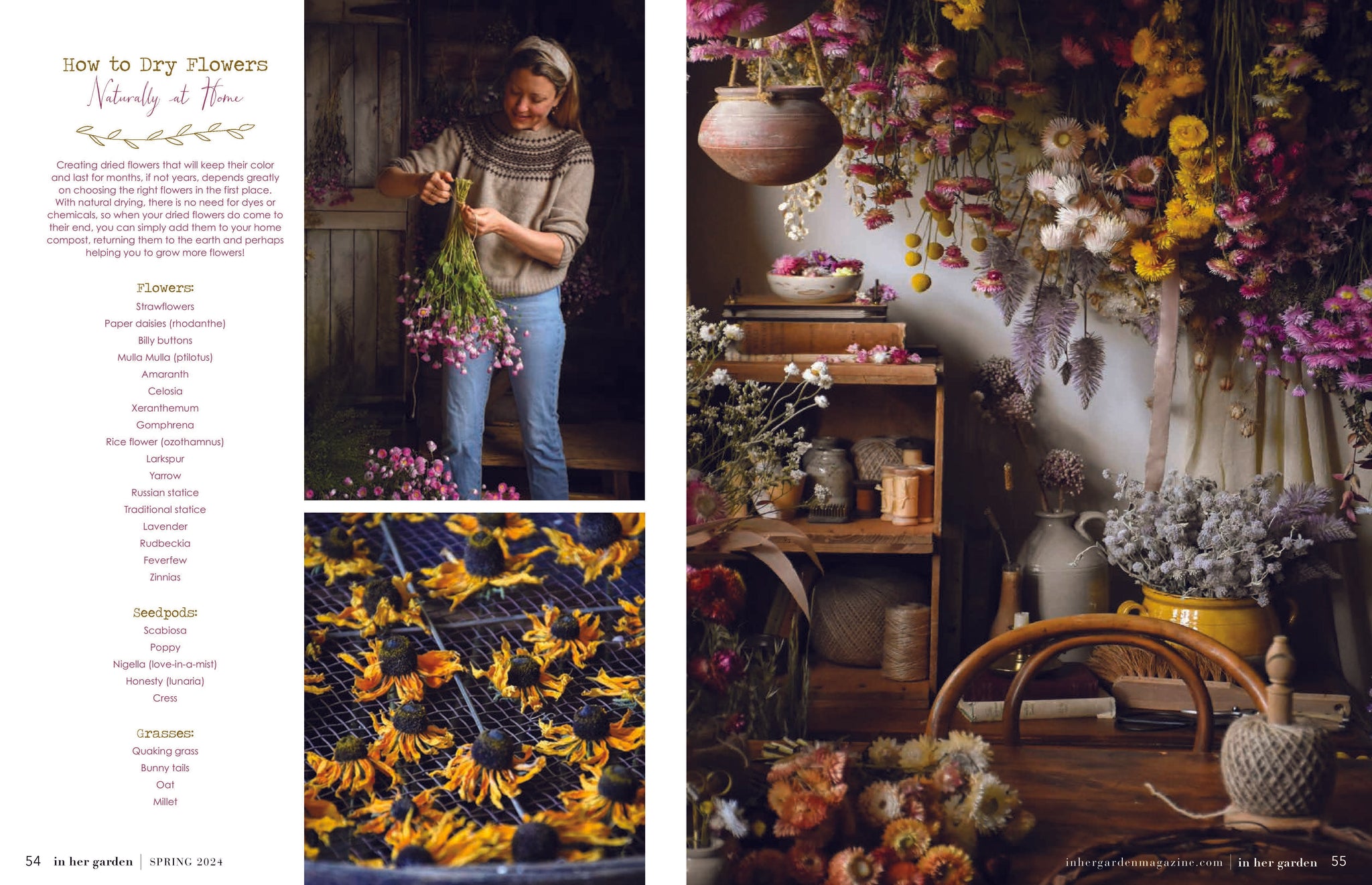 dried flowers australia amble and twine as seen in in her garden magazine