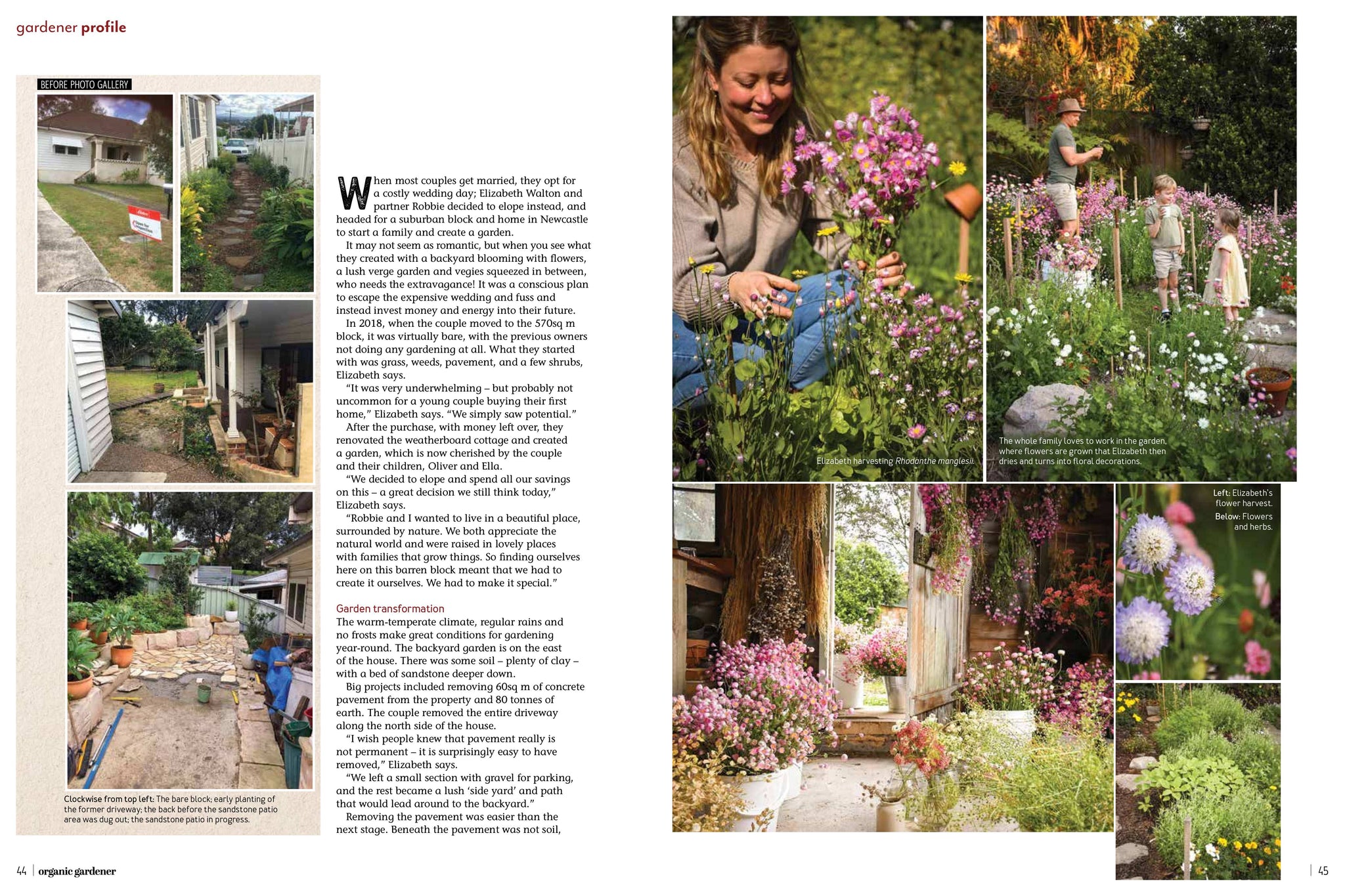 amble and twine dried flowers australia as seen in organic gardener magazine