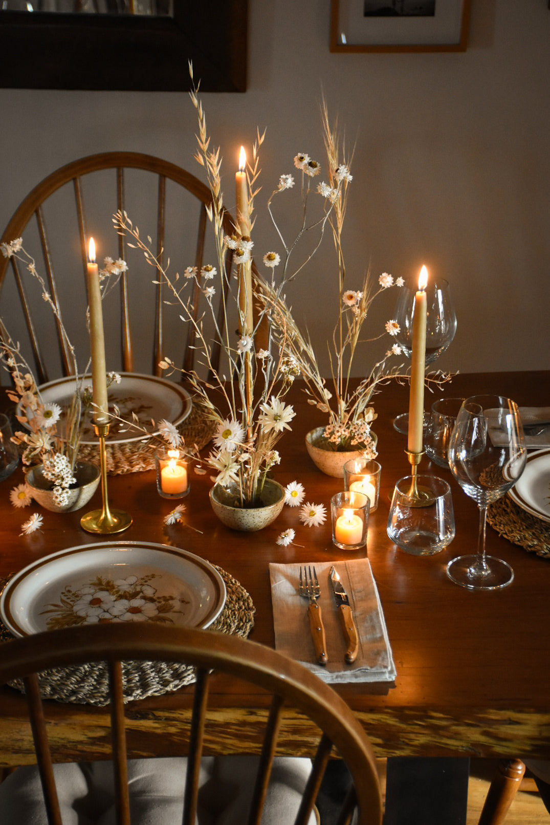 festive styling with dried flowers and candlelight amble and twine dried flowers australia