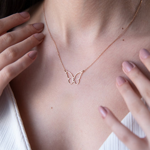 Butterfly Gold Necklaces