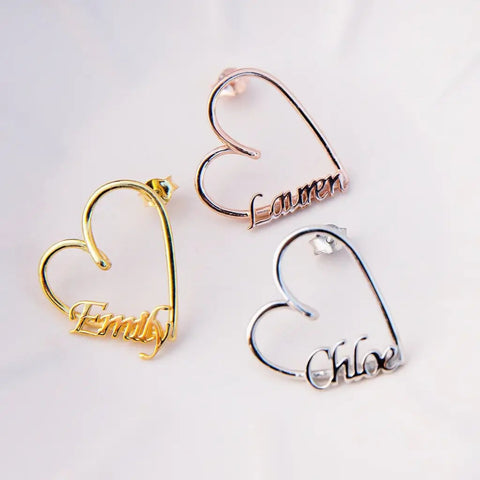 Heart-shaped gold Earrings