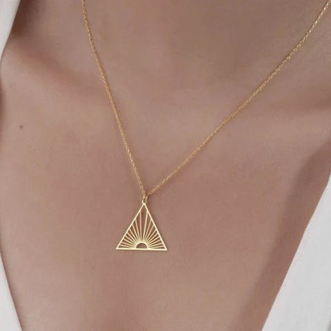 Geometric Gold Necklaces