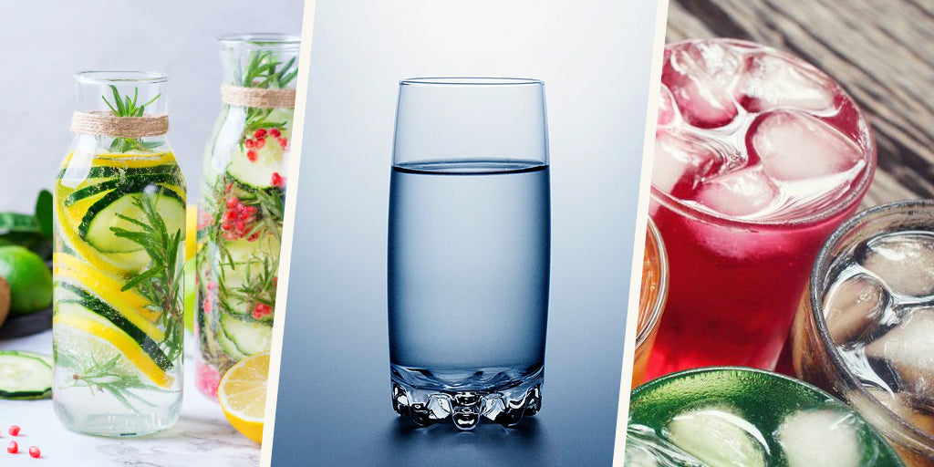 infused water VS plain water VS sugary drinks