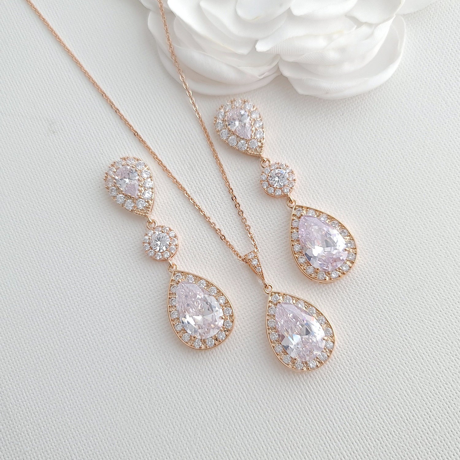 Buy Rose Gold Wedding Jewelry Set for Brides| Adorn A Bride - Wholesale