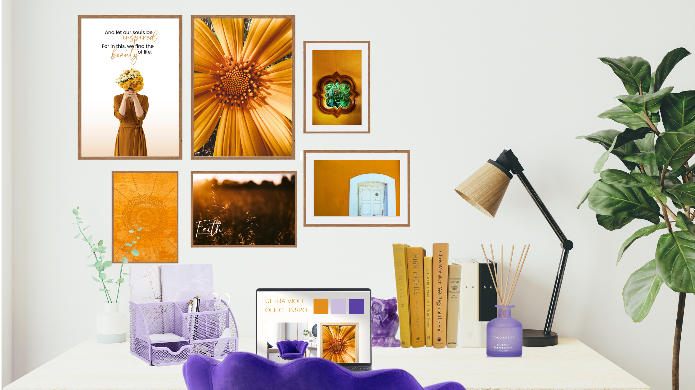 Ultra violet home office inspiration