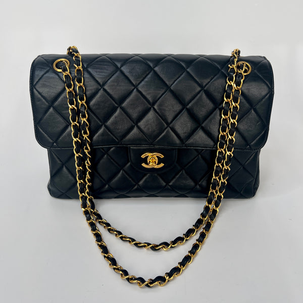 Chanel Black Velvet Jumbo Vintage Flap Bag