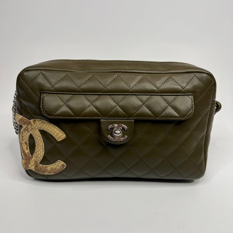 Chanel Khaki Cambon Linge Camera Bag