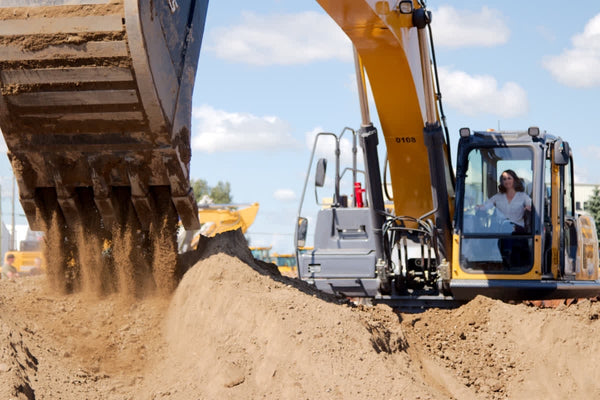 A JAPA Machinery excavator operator hard at work