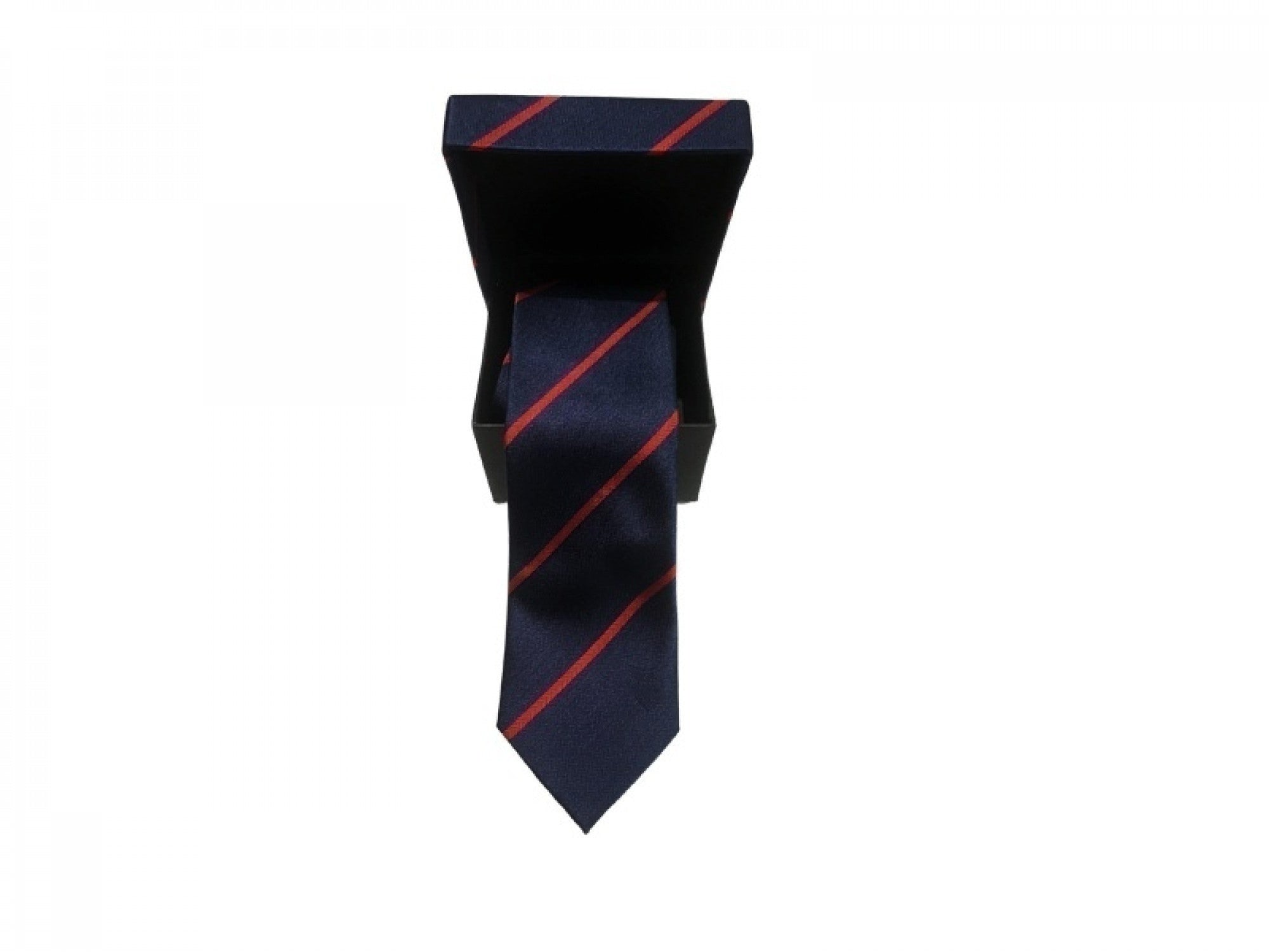 Krawatte navy mit roten Streifen