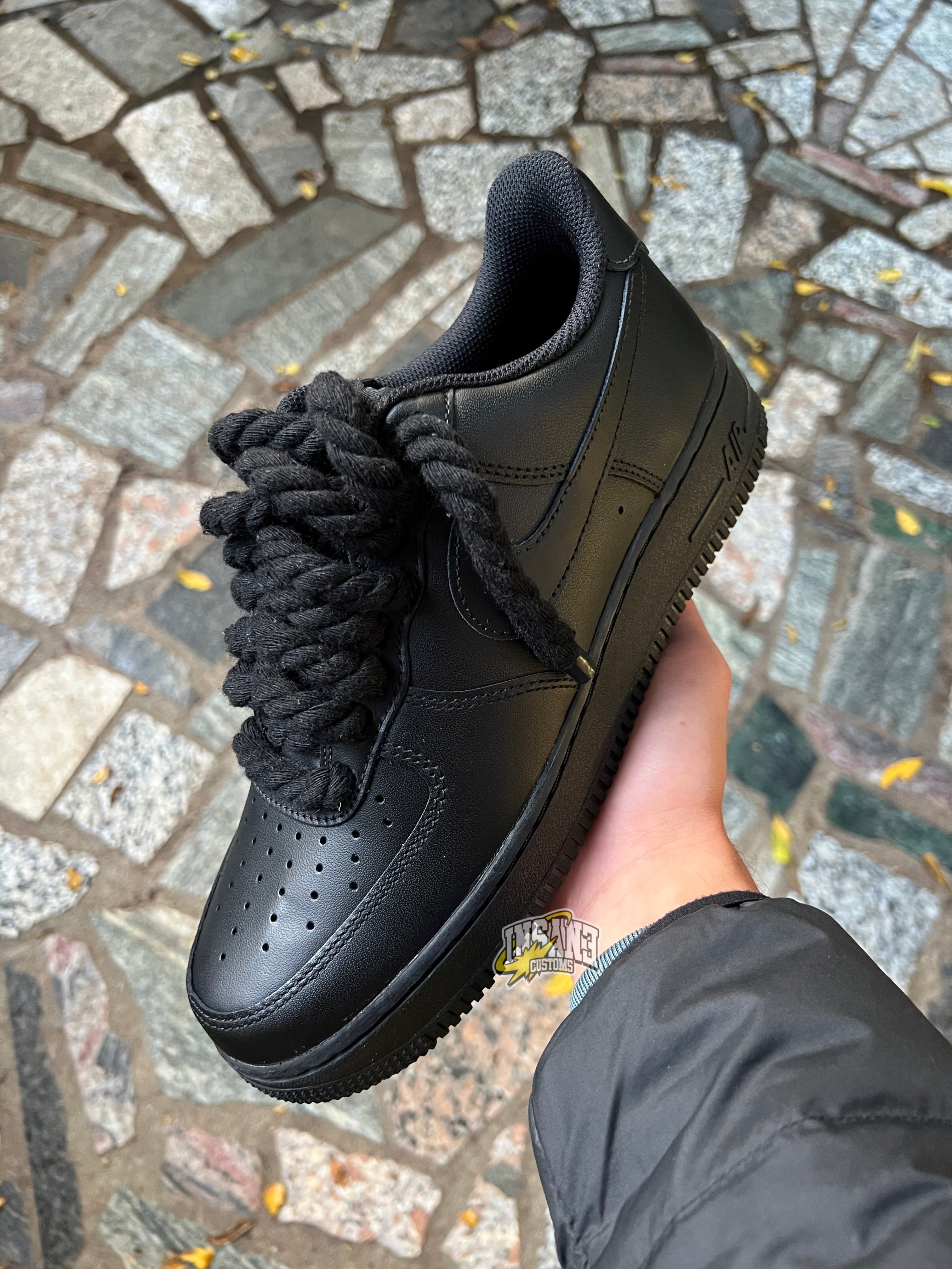 Classic Black Rope Laces Air Force 1 – INSANE CUSTOMS
