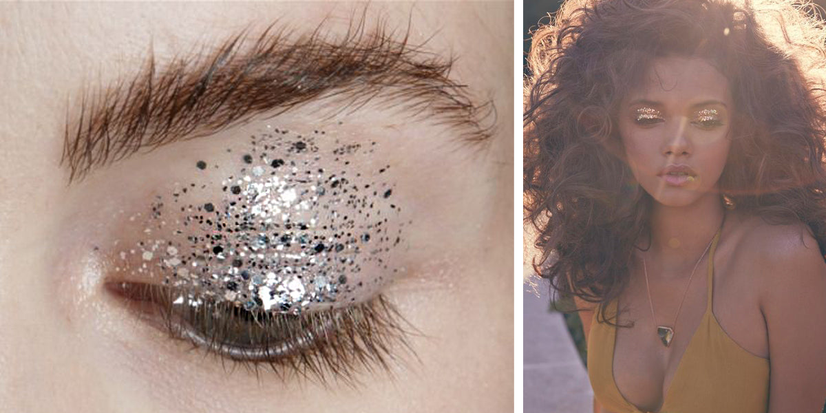 Glow in the Dark Glitter eyes festival style fashion eyes