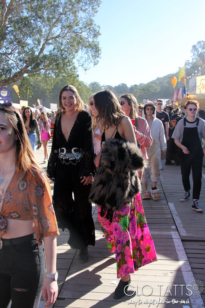 Splendour in the Grass Day 2 glitter GLO TATTS