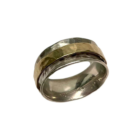 sterling silver & gold ring, mixed metals jewelry, portland jewelry, pdx fashion