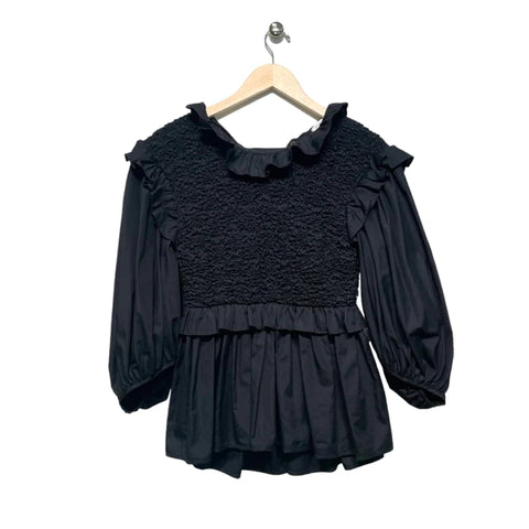 cecilie bahnsen, cecilie bahsen black blouse, shop romantic style pdx, portland consignment, portland resale