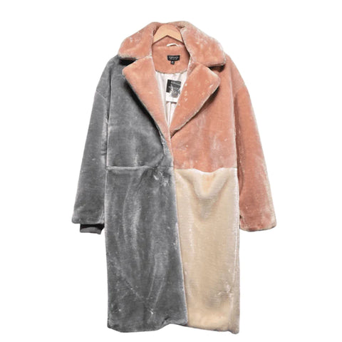topshop coat, colorblock, portland fashion, portland thrift