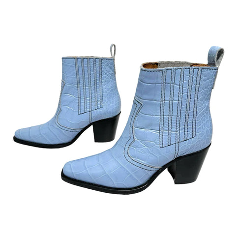 pair of ganni ankle boots for sale at here we go again resale consignment shop in portland