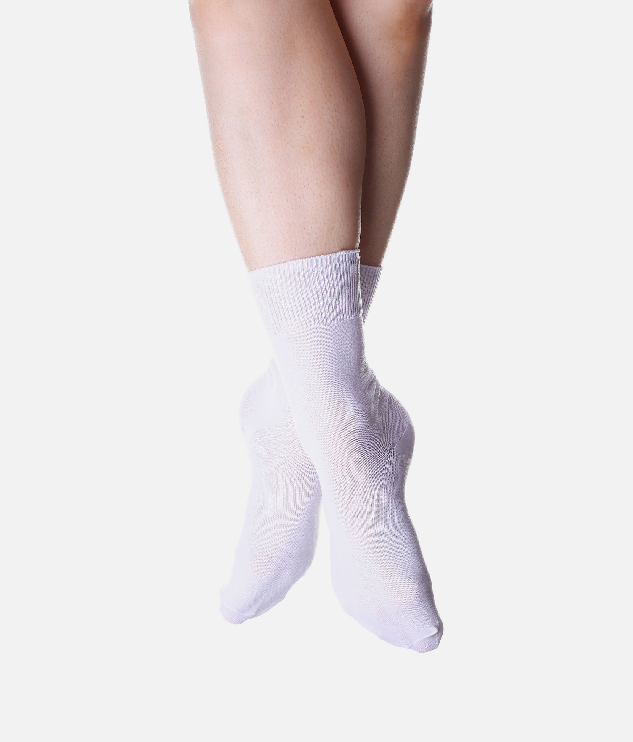 Low Arch Support Poodle Socks for Irish Dancing- RADIANT WHITE