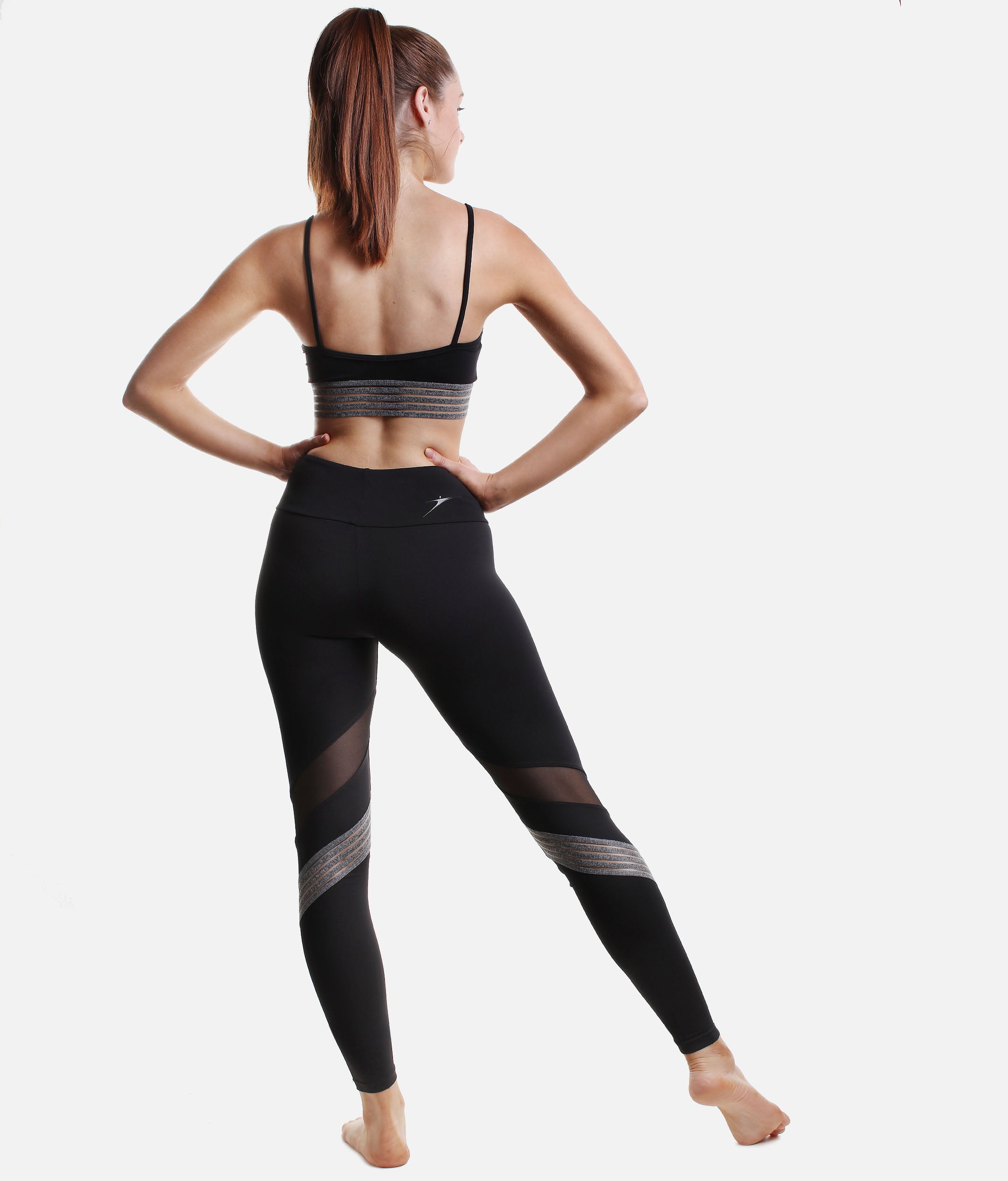 Danskin Pants Women's Size XL Black Gray Pull On Yoga Pants Stretch