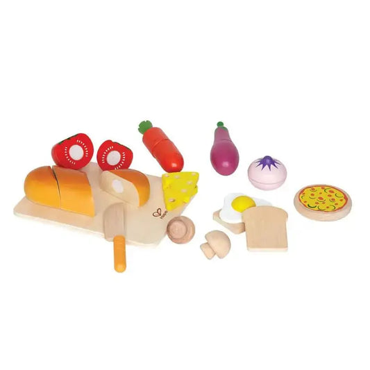 Pillowhale Wooden Toys Pizza Oven with Toppings & Accessories,Wooden Pizza  Counter Playset,Pretend Play Pizza Making Toy Set for Kids Boys Girls 3+