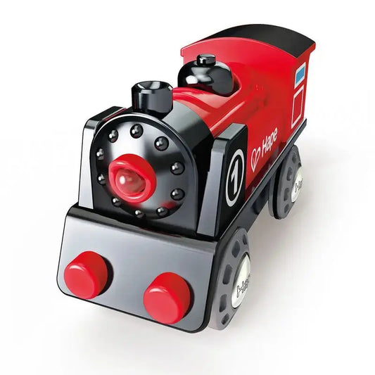 Hape Wooden Busy City Train Rail Set| 51 PCs Pretend Play Railway Set for  Kids Age 3Y+