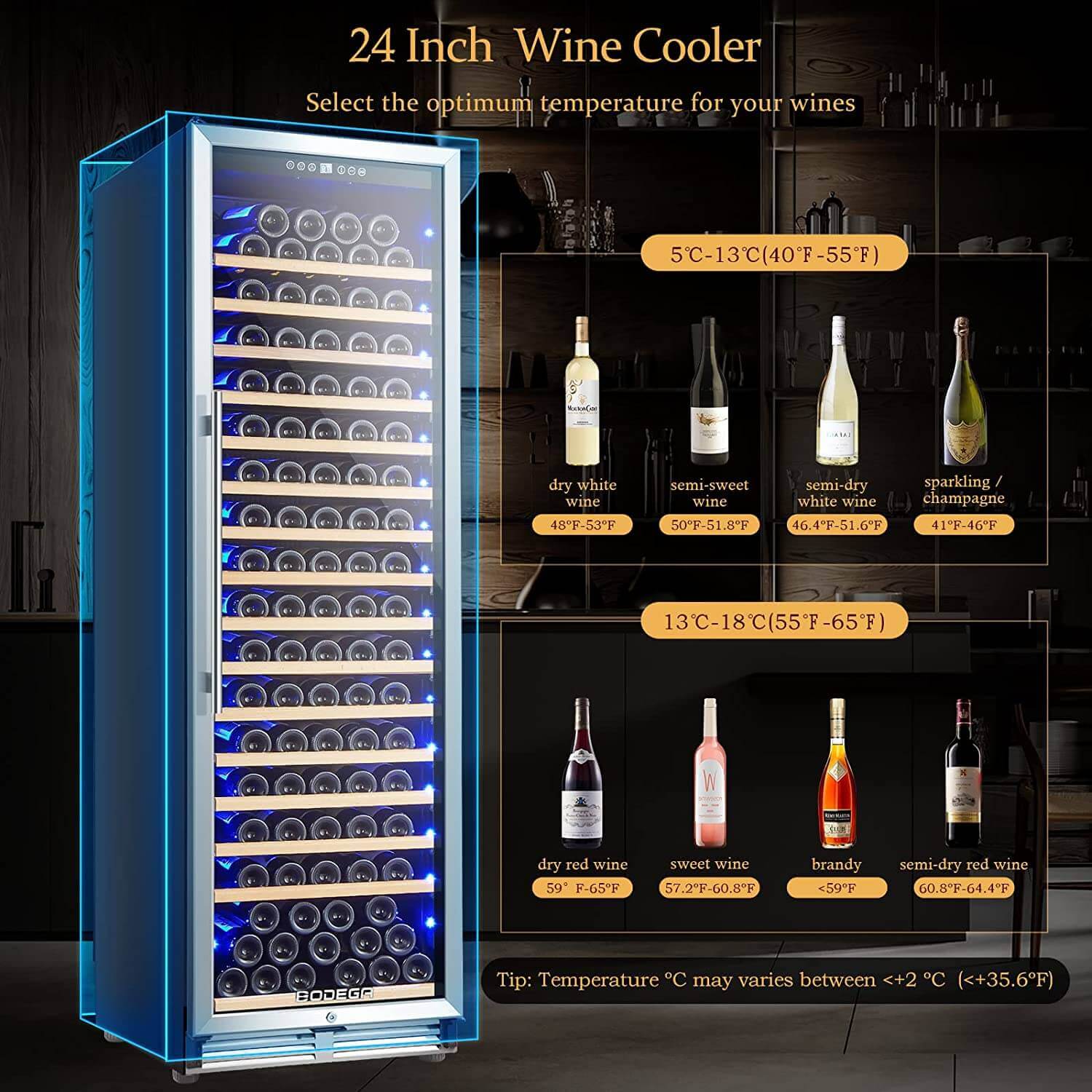 large capacity wine cooler