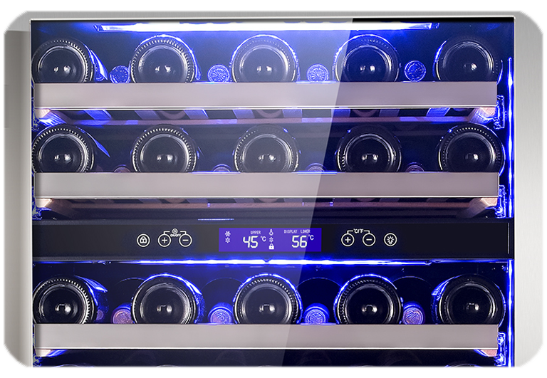 dual zone wine fridge