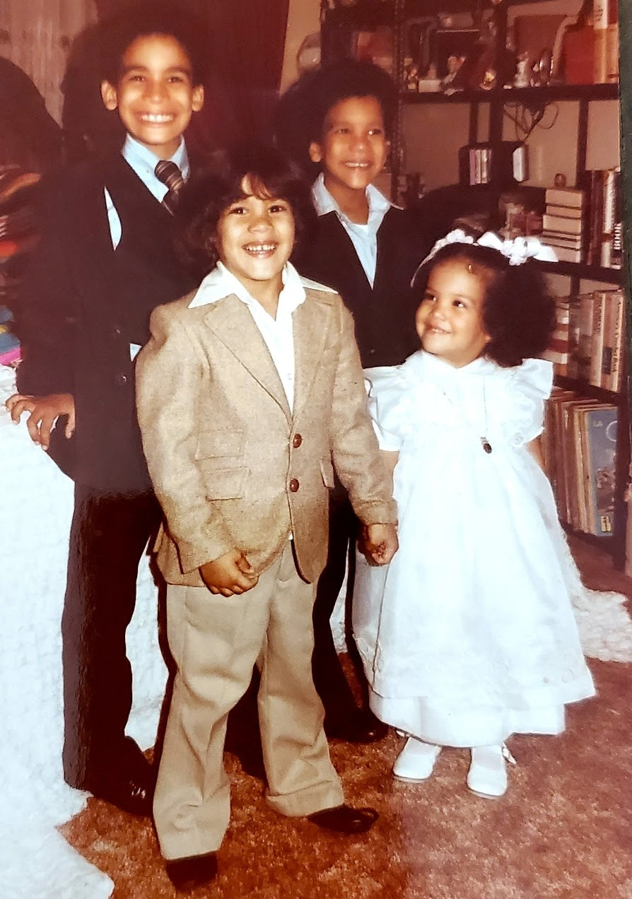 3 Dominican Brothers and their Little Sister Washington Heights New York in the 80's